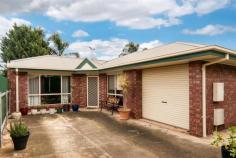2/25 Durham Terrace Ferryden Park SA 5010 • Three spacious bedrooms • Bright lounge room • Open plan kitchen and dining area • Dishwasher • Gas space heating • Ducted evaporative air conditioning • Bathroom with bath & separate shower • Separate toilet • Covered patio area • Lock up garage • Low maintenance garden area • Pets allowed • Secluded and & secure yard This is a larger than usual court yard home!