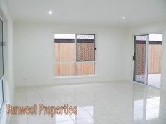 9 Dunnart Street Victoria Point Qld 4165 Brand New & Ready For You 4 Bedroom Home + Ensuite + Double garage Every
home this builder produces is a touch of class. It comprises of 4 good
sized bedrooms, with an ensuite and W/I robe to the master. All bedrooms
have large built-in robes. There are three comfortable living areas
made up by a carpeted formal lounge (with cutout feature walls), a huge
tiled family/dining room, which in turn opens out to the under-roof
alfresco living room. Adjoining the family room is a state of the art kitchen, with noting but the best quality in its appliances. The home has a double lockup garage with remote access. The front garden is pleasantly landscaped and gives the home a nice street presence – & comes with a matching letter box. The back garden is fully fenced with access gates on both sides. As
with every home this builder produces the, sometimes small, attention
to detail is what sets his homes aside from others in the same price
range. Details such as the many intricate changes of roofline, the
larger than life front door, higher ceilings, the number of power points
- just to mention a few. Situated in the ‘Eprapah Estate’ just a few
minutes away from the main Victoria Point shopping centre, schools,
cinema, cafes, and so much more. Victoria Point is a truly beautiful bayside suburb, and is a must for boaties and fisherman alike. CLICK ON ANY PICTURE TO ENLARGE – 18 pictures in total A
copy of the “Sustainability Declaration Statement” for this property
can be viewed on request, or by dropping into our office. Please call
(07) 5546 9093 for our office hours. Property Information Area: 500 Square Meters Bedrooms: 4 Bathrooms: 2 Garage Spaces: 2