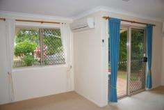 16/12 Fig Street, Maleny You can't get closer to town than this, and a nice easy walk to the
supermarket without any hills in between. Low set three bedroom brick
unit, with an air conditioned open plan living area, laminate kitchen,
separate toilet and bathroom with bath and shower. Courtyard and small
fenced garden, remote control lock-up garage. Very quiet complex with
low body corporate fees, a pet is permitted on approval of the Body
Corporate.