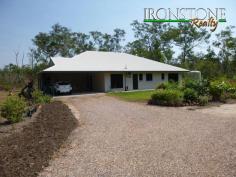 Herbert NT 0836 Located in the popular Herbert area is this near new rendered blockwork home consisting of 4 bedrooms, main has an ensuite and walk in robe, airconditioned throughout, built in robes, tiled internal laundry, separate bath and shower, large screened entertaining area, double u/c carport, 3 phase power, 10l/s bore, fully fenced, fruit trees, mostly native bush, on 5 acres.