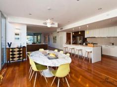 11 Florence St Cottesloe WA 6011 RESORT ELEGANCE AND ENTERTAINERS DELIGHT
This John Lewis designed four bedroom plus gym, three bathroom
spacious home, over three levels is an entertainers dream and everything
a family could want. The elevated 462m2 block is just walking distance
to the beach and all of the spoils of the Cottesloe cafes and shopping
district. Orientated around an azure blue lap pool this show stopping
home is an entertainment retreat divided in to six separate living
zones, four of which connect through commercial stackback glass doors. Exceeding
all lifestyle requirements, it has an openness that flows between two
outdoor kitchens over a modern open plan living space while retaining
excellent separation between all bedrooms. The master suite enjoys a
private balcony and direct access straight in to the pool, as well as a
resort style ensuite bathroom and large walk in wardrobe plus mini-bar. At
the top of a soaring travertine feature wall, the kids have their own
private wing with a spacious lounge area and double size bedrooms all
with built in robes. Guests are not forgotten either with the lower
ground floor dedicated to making their stay enjoyable. Not only do they
have their own bathroom, but they are located right next to the large
walk in wine cellar. The outstanding galley kitchen is custom
designed to provide you with the ultimate cooking experience. As with
everything in this stunning home, only the highest quality appliances
have been selected with the inclusion of Smeg espresso machine,
dishwasher, fridge, upright oven and microwave. If you can prize
yourself away from the amazing kitchen, you can enjoy an outdoor lunch
under the cedar lined patio by the pool or dinner and a sunset beside
the outdoor kitchen at the front. Designed to deliver the ultimate
entertaining lifestyle, this deserving home also offers excellent
separation and privacy for the whole family. -4/5 bedrooms -3 bathrooms plus powder room -Spacious and light open plan dining, living and kitchen area -Modern chefs kitchen with Smeg appliances -Separate upstairs living area with drop down screen and surround sound speaker system -Bright and airy master bedroom wing with its own under cover pool balcony, walk-in robes and resort style bathroom -Elegant stone cladding and large windows, high blade walls and wood lined surfaces, offer the best of everything. -2 separate alfresco entertaining areas. 1 with an outdoor kitchen and 1 with built-in barbecue. -Resort style swimming pool -2 car garage and plenty of storage