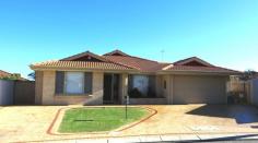11 Bougainvillea Ct Marangaroo WA 6064. Step in & BE IMPRESSED with this Lovely Family Home. It has a Unique Design and is much more than 4 Beds - 2 Baths - 2 Toilets & Ducted Evaporate A/C for the whole house. There
are 2 separate Living areas with Formal Lounge & Dining - Timber
Floors and flowing through to a large Open Plan Living with Family/TV
room - Meals. Kitchen is Light & Bright - Spacious &
Modern - Lots storages with soft closing Cabinets - Looking out onto
Outdoor Entertaining Areas with Big patio - BBQ - Private Courtyard and
Lovely Cubby House . Master Bedroom with large Walk-in-robe plus extra His & Hers Built-in-Robes and spaces for study or Computer Nook. All Bedrooms have BIR's - Timber Floors and Decent sizes. Gardens are very low maintenance - Double L/U Garages plus many extra parking Located
in a quiet Cul-de-sac. Superb Location with only a few minutes to local
school - shopping centres and all essential amenities.