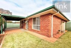 5/495 Rose St Lavington NSW 2641 GREAT BACK YARD MAKES A GREAT LIFESTYLE CHOICE!
As the rear fence of this unit backs onto the leafy caravan
park, there is a feeling of privacy not often enjoyed when there is a
duel occupancy situation. -2 bedrooms with BIR's, near new carpet and flooring throughout. -A lovely spacious lounge room leading to a separate dining area & the alfresco area. -The light & airy kitchen is adjacent to the well placed dining area. -A nice bathroom, a separate toilet & a laundry with internal access complete the interior living space. -Outside
there is a terrific amount of space to enable plenty of outdoor dining
opportunities along with plenty of room for kids toys, animals or a
vegetable patch. -A single garage that opens directly into the secure back yard completes the package.