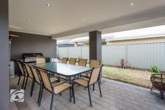 16 Emanuele Bend Harrisdale WA 6112 SHOW HOME LOOKS Situated in the desirable Newhaven Estate, this outstanding home offers modern living spaces on a manageable block. Featuring 3 generously sized bedrooms and a study, you will feel a definite sense of space. Less then two years old, this Ventura built home will suit anyone with its modern layout and quality finishes. Features include: *3 Good sized bedrooms with carpet, master has his and her walk in robes, minor bedrooms have built in robes *2 Bathrooms - Ensuite with shower, glass shower screen and double sink vanity. Bathroom with shower, vanity and bath *Stunning modern kitchen - complete with stainless steel double sink, gloss black cupboards, 900mm Gas cook top and electric oven, flumed range hood, overhead cupboards and double fridge recess *Carpeted theatre room *Quality flooring throughout - tiles and floating floor boards *Split system reverse cycle air conditioning to master and living *Large laundry with ample cupboard space *Spacious alfresco area under the main roof *Stunning double door entrance with portico *Neat and tidy low maintenance reticulated gardens *Double enclosed garage with direct entrance into the house *Close to all amenities including Schools (Carey Baptist College and Piara Waters Primary + planned High School), Shopping Centres, Transport links, Parks, Lakes and much more