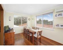 5 Katandra Place, PORT MACQUARIE NSW 2444 Whether you are wanting a well rounded home for your family or are searching for a rental property that will alot of appeal for prospective tenants this home is a must see. The location is good being situated in a quiet street, handy to town and the beach. The house has a solid brick and tile construction with a hardwood frame and hardwood floors. There is a front verandah, airconditioned lounge and dining, modern kitchen and 3 bedroom. An internal staircase lead downstairs to the double garage, workshop nook, laundry and second shower and toilet. The backyard has a Northerly aspect has a massive roofed patio area ideal for entertaining on a bi scale. The yard feels massive and will delight the kids, pets and is a clean slate for a keen gardener. A combination of large windows and good aspect means the home has an abundance of natural light and benefits from cooling breezes. Value @ $400,000