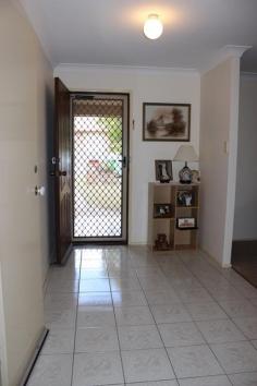 YAMANTO 8 Helmsley Court I have a feeling that this extremely well maintained low set brick will not last long. Sitting
on a level 743m2 block in a super quiet cul-de-sac street this home
will appeal to buyers looking for low maintenance living with side yard
access for boats or vans. The home boasts a large carpeted lounge
room and dining room plus an air conditioned second tiled lounge room
that sits adjacent to the crisp kitchen. The kitchen boasts plenty of storage, a big breakfast bar and a great outlook onto your year yard. There
are three bedrooms on offer, all have built in robes and there is a
well maintained main bathroom plus a big ensuite attached to the master
bedroom. As you make your way to the exterior of the home you
will be delighted to discover a large and private covered outdoor
entertaining area. It is from this point that you can truly
admire you fully fenced and very useable rear yard. The yard as
mentioned has side yard access for boats or vans and there is even a
handy garden shed for all of your must have tools and equipment. This
great home also has a breeze air system, security doors and grills for
added comfort and there is a super handy double garage with one remote
which offers internal access to your home. This lovely home
offers quick walking access to the Amberley State School and there is
walking access only a few meters down the road for you to easily access
Stallards Park with its large amount of play equipment, walk ways and
sporting fields. Also this great location has always been
attractive to Air Force personnel and the busy Brisbane commuter looking
for quick highway access.