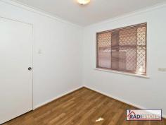16/104 King William St Bayswater WA 6053 Look no further than this well presented and well priced property that is ready to move into and enjoy. With generous living spaces both inside and out, there is plenty of room to move in the sun filled and spacious courtyard or kick back and relax on the cosy couch in the open plan living area. Stroll down to the river, quickly access the city and local parks, easy commute to the Tonkin and Perth Airports, make this location a sensational opportunity if you are looking to position yourself to take advantage of great value buying. At such an affordable price, roll in the furniture and enjoy the lock and leave lifestyle that awaits. Vacant and ready to be viewed, specific features of this villa include: 2 bedrooms with, Master with BIR Recently professionally painted throughout Brand New Wood Look flooring to complete Sun Filled Spacious private northern facing courtyard with great room for entertaining Good sized front verandah Individual covered car bay