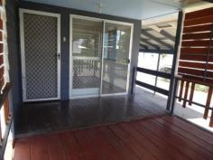 5 Boronia Street, Blackwater, Qld 4717 Situated on approx 755sq m freehold block this three bedroom one bath two toilet home has a shed with good access to the backyard. A deck to the side of the home and also to the front gives plenty of room for relaxing on. Once inside the open plan of the kitchen, dining and lounge room makes for ease of living. The kitchen is a clean white style with two feature coloured doors, bench and storage space and a pantry. Vinyl flooring throughout makes for easy cleaning with timber flooring to the main bedroom and carpet to the remaining two. The bathroom has a tidy vanity unit with shower over the bath and toilet beside. A separate toilet next door is a convenient extra. The upstairs laundry has access out to the side deck. Security door and screens completes upstairs.