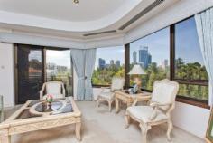 12/168 Mounts Bay Rd Perth WA 6000 MORE ROOM THAN YOU CAN POKE A STICK AT IN THIS PENTHOUSE APARTMENT WITH VIEWS You may have seen nice apartments before. I'm sure they were also quite large apartments but this one is huge. You will be hard pressed to find such a stunning FOUR BEDROOM apartment in such a unique location and for less than some 3 bedders. If you are looking for a house without the hassle in a location to die for then I recommend you have a look at this. You have plenty of room to swing a cat with 276sqm of internal area (not including car bays, workshop or balconies). Located crawling distance to the CBD with the Swan River and Kings Park at your doorstep you will never have to travel far. The list of features are too many to detail in one advert but here's a list to wet your appetite. Location and Views: Views over John Oldham Park to the Swan River. Views from your private rear balcony up the Kings Park escarpment Metres to the CBD.