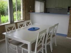1/3 Possum Pl, Dalmeny, NSW 2546 Great position, great apartment located in Dalmeny directly across from the beach. Three
bedrooms, lounge, dining and kitchen, good sized deck for soaking up
those rays and enjoying a barbie along with a tipple or two. The garage has a lockable storage area ideal for your bike, surfboard and the like. Fully set up as a holiday unit, completely furnished.