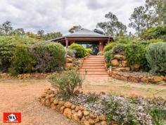 23 Walden Close Gidgegannup WA 6083 Inspections Inspections by appointment only. This rural and much sought after village on the edge of metropolitan Perth, has many superb life styles to offer. This 6.2 acre property would have to be classified as your own piece of paradise, secluded and far away from the maddening crowd with the hustle bustle of the city. It borders other large properties with one great neighbour, Please allow me to give you a little tour, starting with pines and an electric gate/intercom, a welcoming feature on wet and windy days. The 150 metre trees and shrubs lined driveway brings you to a large parking area, a double car port and double shaded parking. A lovely elevated home, flanked by bush further compliments this great setting. The pond, the sound of 3 waterfalls, lush green rockery and a backdrop of unique and unusual panels, gives the outdoor entertaining area a special feel. Open living with 180 degrees views over a native garden, bushes and trees that seem to ramble on into the distance over this gently sloping property. The split kitchen is a cook’s dream where dirty dishes and evidence of a great meal are hidden from view by a low curved feature wall. It also features a new gas cook top, electric oven. The property boasts a large master bedroom with private ensuite and walk-in-robe as well as a large double guest bedroom and a smaller double bedroom both with built-in-robes. There is also a office/single bedroom overlooking this amazing property. The main bathroom is large and is beautifully presented with a spa/shower and toilet. The pristine jarrah flooring flows through the home and along an extra wide passage way with bookcase. The high ceilings, tinted windows throughout and the cosy wood fire resonate the perfect setting to unwind and enjoy the stunning views from this beautiful property whilst reading, relaxing with family or entertaining. A solar hot water system with gas booster and a solar tracker run endless hot water to the property using the sun hitting the large roof span to reduce your electricity costs. Outside the property features a wrap-around verandah for relaxing and taking in the breathtaking sunsets. The property is also fire ready with permanent gutter guard, 24m span large sprinklers, extra-large electric cable, firefighting pump and hose and 12000L and 150000L water tanks. Hundreds of graceful grass trees (black boys) some ancient surround the home, together with the many shrubs and trees that make this property lush and green all year round. A small path meanders through the bush to a netted vegetable garden, 2 open patches and a 6m x 3m potting shed with electricity. Next to this is a 12000L water tank fed by a 600 gallon an hour bore for watering with a new pump. Currently three quarters of the property is reticulated with automated sprinklers and a float switch regulates the water level. There is another 6m x 3m workshop also with electricity, a work bench and shelving on both sides for storage. Then there is a 6m x 3m ventilated storage shed. Just down a slope your eye will catch citrus and exotic fruit trees as well as 2 almonds, and a pecan tree, all artistically netted and weed protected by a weed matt and top dressed with very fine gravel. Further down a chicken coop, enclosed to make it fox proof and house on stilts, with easy access to eggs. This is part of a larger open enclosure, ideal for geese, ducks, goats etc. A circular driveway leads to steps and a 150.000 Lt. rain-water tank that sits on the other side of the house together with more netted exotic fruit like, Jube-Jube , Persimmon, Pawpaw, Pomegranate and another Shartoot all hidden from view. Jezzabelle the pet kangaroo was brought up in the house and considers this her home. She will delight you when she comes to feed with her current joey. Wild ones will come down in the hot summer to feed at the kangaroo patch just below the house which is kept green with two large sprinklers. There are several great secluded spots to sit with a book overlooking a dam across the bridle path or you might
enjoy the green rolling pastures across the fire break. Close to the house is a great spot for a fixture or an umbrella and some chairs, marvelling at the lovely view, bush orchids and wild flowers. This area is ideal for entertaining with friends or family. There is ample room for a pool or to keep animals. The local schools at Mt Helena are only a few kilometres away and there is a bus stop 100 metres from the front gate of the property. • If you are ready to make the tree change and looking for seclusion and nature at its best, waking up to the sound of kookaburra’s. • If you marvel at the sight of an eagle soaring high in a clear blue sky or watch a flock of red tailed cockatoo’s resting in their favourite tree. • If you like to be surprised by a bobtail wondering past or like to surprise a sleeping sun drenched goanna on the driveway. • If you like to spot an unsuspecting bandicoot or get excited by a heron, gingerly negotiating rocks to snatch a fish from the pond. • If you enjoy watching galas, twenty eights and magpies or beautiful bright blue wrens all vying for position at the feeder just outside the window. THEN THIS CAN ALL BE YOUR INSTANT PRIDE AND JOY. The owners have lovingly spent many years of dedication to this once virgin piece of land which has so much to offer that no photo or description would do justice to the magic that surrounds you here.