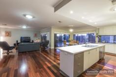 2 Spinebill Rest Beeliar WA 6164 Surrounded by exquisite family homes and nestled on a spacious 719sqm (approx.) corner block within minutes of everyday amenities, this sublime 4 bedroom 2 bathroom residence will do more than just impress.Solid Jarrah timber flooring warms the interior and unifies the smooth flow of the passageways and living spaces - from the front home office/study through to a massive open-plan family, dining and kitchen area. Quality Miele appliances highlight the kitchen itself and complement an endless amount of built-in storage space, a double sink, tiled splashbacks and a step-in pantry. - See more at: http://realtyplus.harcourts.com.au/Property/581217/WRP9843/2-Spinebill-Rest#sthash.9CvQxptC.dpuf