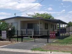 22 Luff St Roma QLD 4455 3 Large built-in bedrooms, great open plan living areas. Modern kitchen with dishwasher and Electic stove/oven,Corner pantry, 1 1/2 bowl sink and breakfast bar. Evaporative air conditioning throughout, fully screened plus security doors, linen and broom cupboards. Rain water tank and large garden shed, 2 bay carport and fully fenced.