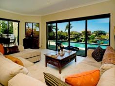 2138 Beaufort Way HOPE ISLAND QLD 4212 $1,695,000 2 storey brick & tile 4 bedroom family home in sought after 'Gracemere', Hope Island's full security estate. Waterfront with dual finger pontoon, front level access from home to sandstone pool & lawn to waterfront. Ideal outdoor entertaining with south east aspect on 940m2 allotment. 4 bedrooms, 2 bathrooms, study upstairs Gourmet kitchen with gas cooking, office, media room, lounge, large elegant dining & family room downstairs. Ducted air conditioning throughout & triple lock up garaging. A beautiful home with lots of space Body Corporate levy of only $75pw Excellent value with keen seller who has met the market & wants to sell