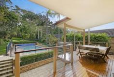 20 Wollombi Rd Bilgola Beach NSW 2107 Beautifully presented family home with
lovely district & ocean outlook. Set on a fully useable 1126m2
block this home consists of an open plan kitchen lounge dining area
which leads out onto 2 huge full length entertaining balconies. There
is a separate rumpus room (leading out to covered courtyard area), 4
bedrooms, 2 bathrooms and 2x oversized double garages! The yard is
child friendly and there is a large in ground pool. This property is
open to sunlight all day long, lovely NE ocean breezes and is easy walk
to transport, school & shops. A must to inspect.