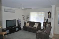 37 Lakeside Drive Oasis Village Cobram VIC 3644 Very well positioned within the 'Oasis Village' on easy care corner block. Freshly painted interior, new gas oven, lounge with reverse cycle split system air conditioning. Three bedrooms, all with built in robes and ceiling fans. Double lockup carport with auto roller door, side fernery, paved BBQ area, lockup workshop with concrete floor and power, plus 2 gardens sheds. Immaculate inside and out, and priced to sell!