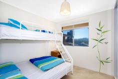 12/171 Avoca Drive, Avoca Beach Perfectly positioned in an unbeatable locale directly opposite the
beach on the sought after north east corner of Avoca Beach’s most iconic
beachside block. Move straight in, there’s not a cent to be spent nor
precious energy wasted on the quick walk to the beach from this superbly
appointed apartment. Will suit holiday lifestyle investor or someone
looking for a beach pad in an excellent Avoca Beach address.
Footsteps to beach, level stroll to eateries and village shops Bright open plan living leading onto balcony Sleek kitchen with Caesarstone bench tops Recently modernised bathroom Two ample double bedrooms Set in secured block with single carport, storage locker & internal laundry