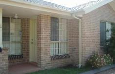 1/12A Lamonerie Street, TOONGABBIE NSW 2146
Spacious 3 Bedroom Villa with Double Garage!
This neat and tidy 3 bedroom villa includes, en-suite to master
bedroom, built ins to all bedrooms, large lounge room, well maintained
kitchen, split system air-conditioner, double car garage.
Walking distance to train station, bus stop and all amenities.
Features
Air conditioning Alarm System Bath Built in wardrobes Ensuite Heating Internal Laundry