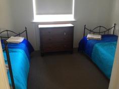 12 Hillston St Griffith NSW 2680 FURNISHED HOME This two bedroom fully furnished home is in a great location. Close to the hospital, schools and the main street. This property can sleep up to 4 people in two separate rooms, newly renovated and freshly painted. Weekly cleaning service, garden maintenance and power/gas included in weekly rent. Perfect for a short stay or longer lease. Features Separate Lounge Backyard Kitchen/Dining Furnished Other Features bedrooms: 2 bathrooms: 1 carports: 2 airconditioning: 1 heating: 1 toilets: 2 Overview Rent: 520 Available from: Now Inspections By appointment Inspections By appointment
