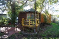 50 Neill Street, Rushworth, Vic 3612 Affordable Housing Set in a Caravan Park environment amongst lush tropical style plantings this attractive 1 or 2 bedroom cedar cabin with large lounge, seperate kitchen plus own off street parking is affordable and very comfortable. Solid fuel heating, UR stove, colonial stye windows with blinds plus your own sun deck. Shower & toilet not connected however park ammentities block is closeby. Suit permanent living or holiday, own your own home, negotiate weekly site fee with park owner & enjoy no council/water rates.