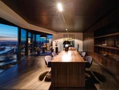 82/7 Riverside Quay Southbank VIC 3006 E82 PENTHOUSE - EUREKA TOWER - The Apex of Living in The World's Most Liveable City Envisioned by the internationally renowned firm Fender Katsalidis Architects, E82 is a celebration of bravura views, sophisticated lifestyle, and decadent luxury design. Sprawling over the entire 82nd floor of Melbourne's Eureka Tower, this lavish residence is a rare opportunity to occupy the foremost position over Australia's most stylish, European-style city. This breathtaking 676m2 abode is designed and decorated by visionaries who love entertaining in large-scale luxury apartments. E82 was originally designated by architect Nonda Katsalidis to be his private residence. Every design feature heightens the creative input of award-winning interior design architects Fitt de Felice and Molecule Studio. Outstanding features include unrivaled 360° outlooks over the city, a lavish Kos spa perched at the prow of the master ensuite, a 20-seat custom made dining table, master kitchen with HydroTaps (offering hot, cold, and sparkling water on tap) that leads via the butler's pantry to a second kitchen for catering staff, as well as an INOA wine cellar housing over 1,300 bottles. This remarkable one-off penthouse is not just an architectural ... show more View Sold Properties for this Location View Auction Results General Features Property Type: Apartment Bedrooms: 5 Bathrooms: 5 Building Size: 676.00 m² (73 squares) approx Indoor Features Toilets: 8 Outdoor Features Garage Spaces: 8 Contact Agent
