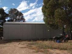 62 Railway Terrace East
Snowtown
SA
5520
Located just off National Highway 1 close to the Clare Valley, Port Broughton & Port Pirie.
The former Snowtown Motors site with a comfortable 4 bedroom home
attached is on 3 separate blocks and consists of numerous garages, sheds
and workshops.
Potentially this could all be re-opened as a business
OR perhaps converted into storage bays to provide caravan, boat, furniture storage.
The potential here is unlimited...... over to your imagination!
For an inspection please phone Nigel Christie
Property Code: 11