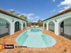 14-16 Muscat Place, ESCHOL PARK NSW 2558 The ambiance of this Spanish inspired home will leave you breathless with its character and charm.
All four oversized bedrooms open into double brick and rendered arches
surrounding a spectacular solar heated in-ground swimming pool.
This tranquil double brick residence is positioned beautifully on two
blocks of land totaling 1187 sqm at the end of a small cul-de-sac
backing onto a reserve giving you the peace of wild life not traffic.
The size and layout is great for the extended family or dual occupancy so why not bring the in-laws.
- 4 Bedrooms with built in robes + Study
- 3 oversized updated bathrooms (two as ensuites )
- Huge formal lounge with fireplace
- Separate formal dining room
- Bar room
- All with high ornate ceilings
- Quality tiled floors and timber blinds through out
- All new kitchen appliances
- Large rumpus room with toy room
- Alarm system
- Out door entertainment area with separate BBQ cabana area and sand pit
- Tropical solar heated in-ground pool
- Grand front gates with hedged entrance
- Double separate garage and single carport
- Low maintenance yard and gardens despite is size
- Walking distance to school, shops and public transport.
The present owners have told me that they are still in disbelief that
they are leaving and that this has been their dream home with many happy
memories, but hope that now it will be some other lucky family's dream
home now.
TIME TO LIVE YOUR DREAM
Read more at http://standrews.ljhooker.com.au/965H9H#9vMBGSeXUmSK1gg4.99