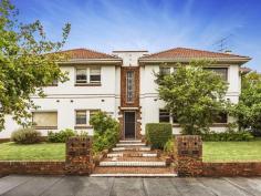 3/14 Orrong Road Elsternwick Vic 3185 'Hamilton Court' The jewel of Elsternwick. Circa 1935 This elevated ground floor period showpiece offers a wonderful way of living. A rare opportunity and moments from all of Elsternwick's main attractions, this jewel is kept divinely private by its charming garden surroundings. Street front appeal, exceptional room sizes, garden outlooks, superb period detail and a lock up garage enhance the privilege for both owner occupiers and investors alike. - Magnificent period style apartment. - 5 excellent rooms. Approximately 85.7m2. - Up to 2 bedroom accommodation. - Superb living area (Gas heating). - Sunroom/Separate dining room. - Functional kitchen with s/steel appliances. - Period style bathroom. - Well located lock up garage. - Prestige position close to all amenities. - Superb period detail, polished floorboards, stained wood work, ornamental light fittings. Property Code: 2100