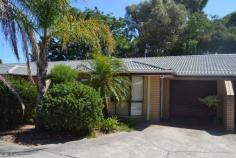 7/136 Mangles Street South Bunbury WA 6230 28000 Sitting at the back of a well-kept complex is this very neat and tidy two bedroom, one bathroom unit complete with a separate lounge and dining area. With only a short drive to all amenities and a short walk to hands oval this would suit a couple looking to down size but still enjoy that convenient location. With a large back courtyard overlooking mature trees there is a lovely feel to this very secure unit. Features include. - Good size lounge and dining room with a half wall separating the two - Reverse cycle air conditioner and fan in the lounge room - Kitchen with walk-in pantry and overhead cupboards - Two bedrooms both with good size built in robes - Large storage/linen cupboard and extra broom closet in laundry - Fully secure single lockup garage with storage cupboard - Security screens and doors throughout - Great court yard out back with good size patio Bedrooms 2 Bathrooms 1 Garages 1