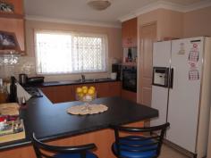 27 Lola Ave Millmerran QLD 4357 $285,000 Residential Bedrooms: 3 Bathrooms: 2 Block Size: 1,012 Hectares 27 Lola Avenue – Near new brick home – 2 bathrooms – $285 000 – Area: 1012 Square metres This neat 3 b/r steel framed home has built-ins in all b/rs, main b/r has ensuite + extra built-in storage, modern kitchen with electric wall oven & bench hotplates, combined with the large open plan dining / living area, formal lounge with r/c air-conditioning, laundry with built-in storage, bathroom with separate shower bath & vanity, separate toilet, front entry, tiled throughout, ideal location, walking distance to school, shop & sporting facilities.