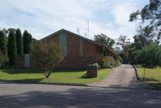 4/5 Dunlop Close Singleton NSW 2330 $169,000 GREAT PRICE UNDER $170,000!! * RESERVE OUTLOOK * LOW MAINTENANCE LIVING Tidy two bedroom end unit in a well kept complex of just 4 * quiet cul-de-sac position and adjoining and overlooks reserve * carpeted main lounge with split system air conditioner * combined kitchen and dining area * internal laundry with access to rear courtyard * main bedroom double in size with large window looking over reserve * functional bathroom * detached carport * walking distance to school, shops, RSC Club and sporting fields * low maintenance living in a small unit complex * easy renovation with quick posession available and all at a great price! Council Rates $1300 p/a Strata Levy $520 p/q