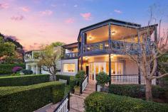 3 Wallace St Greenwich NSW 2065 Elegance on the Point An elegant home offering multiple outdoor entertaining areas with sweeping panoramas of the Harbour and City skyline from a perfectly secluded position within prized Greenwich Point. Regally proportioned living/dining area flows effortlessly outside with lush lawns and gardens and wraparound verandah. A wonderful residence providing: • Caeserstone kitchen with stainless steel appliances and walk-in pantry • Sun-washed rear level garden with heated pool • Main bedroom with walk-in robe and access to the covered veranda with stunning views to City Harbour Bridge. • Ensuite with a deluxe deep spa bath • Choice of 2 casual entertaining rooms, one adjoining the heated pool and north facing back garden • Enjoy the fire works from second floor entertaining room that flows to the covered verandah • Large loft study with additional storage • Large temperature controlled wine cellar • Automatic double garaging, gas ducted heating plus air conditioning throughout Moments to Greenwich Wharf, Tennis Club, Harbour Swimming Pool, Sailing Club and Manns Point Park. Public transport, Greenwich Public School and Greenwich Village shops and cafes are close by.