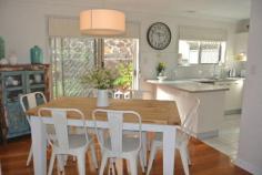 5/45 Cambridge St Carina Heights QLD 4152 Offers High $400K's Property ID 34207 Have you been looking for something that just feels "right" when you walk through the door for the first time? We welcome you to inspect this two storey townhouse, which is presented beautifully by a very houseproud owner. From the entry you will feel a homely, yet modern atmosphere, created by the Australian Blackbutt polished hardwood floors, and the classic white Plantation shutters throughout. You will find living and entertaining easy, with proper lounge and dining areas, leading outside to the pet friendly courtyard, which also is bigger than you may expect. The kitchen is light and airy, private, and overlooks the outside. Complete with full pantry, stainless steel oven and dishwasher, it fresh and ready to move into straightaway. Upstairs, you will find two good sized bedrooms, with the master including a walkin robe, and the renovated bathroom, finished with Italian tiles and double vanity. You have to appreciate the extras this property has, such as a proper separate laundry and toilet also downstairs as well as plenty of storage space. Its a small complex of only 6, with low body corporate fees, at approximately $2000 per year. Don't miss out on this one, you won't find another that feels the same