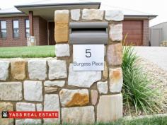 5 Burgess Place Yass NSW 2582 $679,000 Impressive Family Home Committed to excellence and a quest to create a sophisticated yet easy living home that epitomizes class with foremost importance to the owner when building this home to be solar passive. Family space and open plan ease are fabulously combined offering multiple living and entertaining options both indoors and outdoors. The central part of the home is the superbly designed kitchen with state-of the-art appliances combined with casual dining and spacious family room that opens out to the al fresco dining and entertaining area. Five bedrooms are generously proportioned, all have built-ins and the master suite is complete with walk-in robe and stylish ensuite. The family bathroom has all the space and luxury a family could desire. Immaculately presented both inside and outside, this home is delightful in every aspect, you will be impressed. Property Details: Block Size: 914.2sqm Lot 65 DP1141221 Rates: $2,028p.a (approx.) House: 253m2 Garage: 49.83m2 Total: 303.2m2 Ceilings 2.7m Solar Installation Double glazed windows Gas Instantaneous hot water Ducted gas heating/ceiling fans throughout Internal: Covered entry porch Formal entry, double coat & storage cupboard, garage access Kitchen, gas cooking, dishwasher, handless doors & soft close drawers, pantry Dining area access to courtyard Living access to outdoor living Master Bedroom, walk-in robe Ensuite, shower, w.c, custom made vanity Bedrooms 2, 3 & 4, built-ins Study/Bedroom 5, built-ins Bathroom, bath, shower, vanity, separate w.c Media Room, built-in shelves & drawers Laundry, built-in cupboards & bench space, external, access, garage access, 3rd w.c Linen cupboard Double garage (high ceiling), auto doors, dual internal access External: Landscaped & irrigated Utilities courtyard, clothes line, water tanks (3 x 4,500ltr) Built-in BBQ and bench space, under cover outdoor living Fully fenced and secure back yard Garden shed Located in cul-de-sac next to parkland Inspections Inspections by appointment only. For Sale $679,000 Features General Features Property Type: House Bedrooms: 5 Bathrooms: 2 Land Size: 941 m? (approx) Indoor Ensuite: 1 Toilets: 3 Built in Wardrobes Dishwasher Ducted Heating Outdoor Garage Spaces: 2 Courtyard Outdoor Entertaining Area Fully Fenced Eco-friendly Solar Panels Water Tank