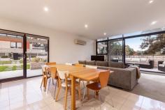 1/138 Ernest Jones Dr Macleod VIC 3085 $680,000 - $750,000 Stunning, Sophisticated & Modern! Sale by SET DATE 14/7/2015 (unless sold prior) Perfectly situated within the sought after "Springthorpe" lifestyle estate is this modern, architecturally designed residence with open plan living spaces and tranquil outdoor areas all constructed with the highest quality modern appointments. The light-filled open plan living area offers direct access to the large outdoor entertaining terrace with stunning parkland outlook, all perfectly situated off the glamorous kitchen (Caesarstone bench tops and stainless steel appliances) with porcelain tiled meals area. The three bedrooms are split over two levels with the master providing built-in-robes and en-suite, whilst two further robed bedrooms are upstairs serviced by the family bathroom and complemented by an open retreat/rumpus/study area. Extras include Euro laundry, split system heating/cooling, ample storage, 4 car garage and all the lifestyle advantages of the highly regarded Springthorpe Estate including use of the Country Club swimming pool, gym and tennis courts, close to parklands and walking tracks, public transport, Polaris shopping centre, La Trobe University and Austin Hospital. Inspection is a must! Photo ID Required