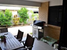 10 Trochus Ave Zilzie QLD 4710 $390,000 Hot to trot ! Selling at less than what it cost! This 3 YEARS YOUNG home awaits your inspection. The owners are moving South and keen to get going. A well designed, AS NEW, low set brick veneer set on a level, privately fenced,low maintenance allotment in beautiful Zilzie.The main bedroom features quality tiled ensuite and walk-in wardrobe. All FOUR bedrooms have built-ins. A great feature is the separate media room opening from the open plan tiled living area. Another unique feature is the drive through double car garage via a single rear roller door to the backyard.The outside Patio is a favourite place of the current owners, a place you will soon be able to relax and enjoy. Embracing the beautiful sea breezes this delightful home would suit retirees or a young family wanting to start out in a new home completely finished. Why not make an offer. Phone Donna Kirkland at Century 21 Solutions on 0408 265 948