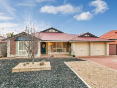 4 Chestnut Grove Blakeview SA 5114 Look-Love-Buy Situated down a quiet no thru road located mere minutes from the popular new Blakes Crossing Estate stands a elegant high quality home. Boasting 4 grand bedrooms master with regal bay window, walk in robe and modern ensuite while all other bedrooms have built in robes. The chefs delight kitchen is ideal with island bench complimenting the ample cupboard and bench space, dishwasher, gas cooking all overlooking the meals area. The versatile formal dine can be closed off and utilised as a study while the formal lounge room with vaulted ceilings will make this room a family favourite. The 3 way family bathroom is ideal with separate vanity and toilet with elegant wall tiles. Outside will continue to astound with a massive paved gabled alfresco entertaining area ideal for those summer bbqs overlooking the low maintenance lawn and gardens plus an impressive triple garage ideal for the sought after man cave. The luxuries on this property are endless with ducted gas heating and ducted Evap air conditioning throughout, double carport and side access which is often sought but rarely found. If you have been looking for a fantastic home that is total value for money then you really can't look past this fabulous opportunity to secure you and your family an excellent place to call home.