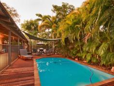 8 Solway Loop Cable Beach WA 6726 $699,000 Superb Solway Location! An exceptional family home in popular Solway Loop Cable Beach. The heart of this home is the open plan living area with cathedral ceilings and the gourmet kitchen which comprises of solid jarrah cabinetry, gas hot plates, electric wall oven, dishwasher and ample bench space. The master bedroom is extravagantly large with two full length double windows overlooking well established shady gardens. The three minor bedrooms are of good sizes with easy care tiled floors. The bathrooms and laundry have all been recently renovated with modern tiling, vanities, benchtops and storage spaces. Step outside onto the wide timber decked area overlooking the crystal clear in ground swimming pool and the easy care tropical gardens. With a spot for the vegie garden by the shady mango tree you may never need to leave home again. Adding to the perfection of this home is the highly sought after location! Quiet Solway Loop is close to a large open parks & a playground is also only a short stroll over the coastal dunes to famous Cable Beach. Parking is well catered for with a single carport with access to the rear plus additional parking alongside the driveway. Currently leased at $630 per week until November 2015 this is an excellent opportunity for a buyer looking for a great family home or renew the lease and have an easy care investment. For further property details or to arrange a private inspection please contact Clare Cowen on 0407 766 539 or email clare.cowen@raywhite.com.