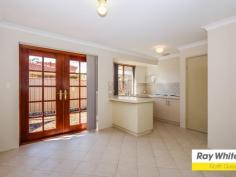 14/199 Albert St Osborne Park WA 6017 $395,000 It All Starts Here! Outside the square is the way to describe this lock up and leave villa. This generously sized two bedroom villa in a small complex of eight is located a casual stroll from the Main St caf strip and has close proximity to transport and the CBD to make it an ideal choice for the young and on the go, or the downsizer alike. Primary School nearby. Now that all the hard work is done, just take possession and bask in your lovely surrounds. Features- No common walls to living area All internals freshly painted New kitchen and bathroom up grades Spacious lounge room with feature wall, surround sound outlets & split system air conditioning Open plan kitchen/dining Generous master bedroom with built in robe and split system air conditioning Good size 2nd bedroom Separate bathroom and wc Laundry with linen cupboard Gas bayonet to lounge room French doors to outdoor area OUTSIDE FEATURES Secure rear yard perfect for small pets and young children. Large public open space metres from front door Separate lockup storage at rear of property Single automatic lock-up garage and workman bench with remote access and secure personnel door Security screens to all windows and doors Well established gardens Front garden on automatic bore Back garden on retic Move in and enjoy the lifestyle the place has to offer
