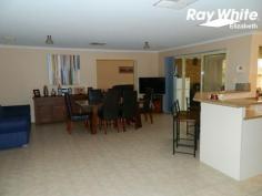 60 Peerless Rd Munno Para West SA 5115 $409,000-$429,000 Very Big and Very Beautiful Open: Sun 11th Oct 3.00 - 3.30pm With 5 big bedrooms and loads and loads of living space you will not be disappointed! As you step inside you enter the large formal entrance with tiled flooring, this continues throughout all the traffic areas of the home making cleaning up a breeze. Flowing on from the entrance you will find the fantastic sized formal lounge with feature bulk head ceilings. The gas kitchen is huge and includes all the "I wants" such as walk-in corner pantry, dishwasher and loads of cupboard space. The kitchen overlooks the massive modern open plan family and meals area and provides easy access to the rumpus room which is big enough to be used as 2 extra bedrooms or for whatever you may possibly need. The master bedroom is massive and includes a walk-in robe and beautiful spacious ensuite with spa bath. The remaining bedrooms are all double sized rooms perfect for a growing family. There is plenty of room for clothes and toys with bed 3 featuring a walk-in robe while bedrooms 4 and 5 have built-in robes. The home has a traditional and desirable 3-way main bathroom which will make getting ready super easy and with ducted heating and ducted cooling throughout you will be in total comfort control all year round. Outside begins with beautiful established low maintenance front yard with gorgeous street appeal and a double carport with automatic doors. You will love entertaining under the big gable undercover entertaining area which features a gas plumbed BBQ, this area is perfect for those special occasions with friends and loved ones. Outside also includes a good sized garden shed, grassed area for kids and dogs to play and rainwater tanks. This amazing property needs someone who wants the best of the big homes and the biggest of the best homes. It will certainly impress all who view! Call me today to arrange a viewing or come and see me at the next open for inspection; it will be an absolute pleasure to show you this wonderful and very large special home. David Smith 0405 418 216 Ray White Elizabeth: the number one Real Estate Agents / Sale Agents and Property Management in South Australia. Specialists in: Andrews Farm, Angle Vale, Blakeview, Burton, Craigmore, Davoren Park, Elizabeth, Gawler, Hillbank, Munno Para, One Tree Hill, Parafield, Para Hills, Paralowie, Salisbury, Smithfield. Disclaimer: Every care has been taken to verify the correctness of all details used in this advertisement. However no warranty or representative is given or made as to the correctness of information supplied and neither the owners nor their agent can accept responsibility for error or omissions.