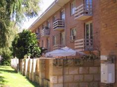 109/583 William Street Mount Lawley WA 6050 LOCATION LOCATION * RESIDE * RENOVATE * INVEST First floor 1 bedroom, 1 bathroom 45sqm end unit in a highly sort after suburb in tightly held group of 33 on a 3248sqm land holding. Rented until recently for $275/week. Features include light and bright north facing aspect, established leafy surrounds, secure parking via remote control gate, and secure pedestrian access via gates with coded locks. A short stroll to bus stops, Hyde Park, bustling Beaufort Street strip, Angove Street shopping precinct, and only 3km to the City of Perth CBD. CALL ME ON ANY DAY TO ARRANGE AN INSPECTION Strata Levy $371/per quarter Watercorp $717/p.a. Council Rates $910/p.a. Features Bedrooms 1 Bathrooms 1 Balcony chkmark