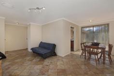 13 Horace Ct Broadford VIC 3658 $292,500 Court Location This neat and comfortable home is perfect for first home buyers, investors or retirees. With a functional timber kitchen two living areas, dining room and 3 bedrooms, the master with walk in robe and ensuite. The remaining two bedrooms with BIRs are serviced by a central bathroom. This home has new carpets to bedrooms and slate flooring throughout the home which allows easy cleaning for the high foot traffic areas. Other features include; ducted heating, double garage, a large outdoor paved area for entertaining and a lovely landscaped front yard. All this on 790m2 (approx.) of low maintenance gardens Price Guide: $292,500 | Type: House | ID #533879