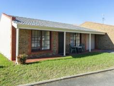 7/234 Liverpool Road Goolwa SA 5214 $225,000 Fantastic Value, Investors Delight & So Close to Town! What a great chance to secure this well presented 2-bedroom double brick unit just a "hop-skip & jump" (or a short 2-minute walk) from the River & the centre of town with all the convenience such a wonderfully quiet central location provides! Features include: * Standard open-plan living with two large bedrooms including BIR's * Neat & tidy kitchen with sunny easterly facing aspect, all electric appliances + pantry * Seperate bathroom with bath, seperate laundry + toilet facility * Modern split system air conditioning with ceiling fans * Cosy rear court-yard with covered pergola + gate for flexible rear access * Secure single garage with rear PA door to allow internal access to dwelling * Covered front verandah ideal to sit and watch the train as it rolls on by. * Idyllically located at the end of the 1st group of Units with a flexible corner location * Currently renting at $225 per week Property Snapshot Property Type: Unit Construction: Brick Features: Built-In-Robes Undercover Entertainment Area