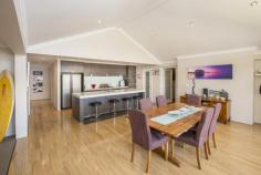 13 Wentworth Loop Dunsborough WA 6281 $639,000 THE NAUTILUS' BY DALE ALCOCK This big family home is perfectly positioned with a feature park a stones' throw away and the 16th tee of the Dunsborough Lakes golf course just a 200m stroll away. On an elevated 667sqm block, the home consists of four big bedrooms, two bathrooms, study/fifth bedroom, large separate theatre room and huge open plan living. The large open plan living has high ceilings throughout is perfect to take in the winter sun and maximise all the natural lighting the home offers. The kitchen has everything the aspiring chefs requires with quality stainless steel appliances, 5 burner gas cooktop, electric oven, rangehood and dishwasher, stone bench tops, breakfast bar, double sink, soft close drawers and cupboards finish off and compliment the area perfectly. All bedrooms are big with the master having a huge walk in robe, ensuite with his/her vanities and shower heads while one minor bedroom has a walk in robe and the other two with double built ins. North facing decked alfresco with high pitched ceilings makes this perfect for those who love outdoor entertaining. The double garage is extra sized with space for the man who wants his work station plus it has a rear roller door which is perfect for boats, jet skis and trailers. Call today for a viewing!