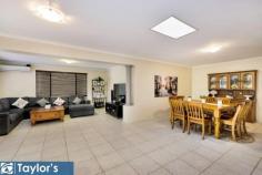 4 Stonewall Pl, Greenwith SA 5125 $550,000-$579,000 This attractively rendered and immaculate, large four-bedroom family home is located in the popular suburb of Greenwith and has been carefully maintained throughout and is situated on an easy to care for low maintenance allotment. The home is set amongst other quality homes and with an extensive list of features and 3 living areas, the property is sure to impress and ticks all the boxes. As you enter the home you are greeted with a neutral decor that flows throughout the home. The first room you come to is the large formal living, which straight away catches the eye, and this leads onto the core of the home that is an impressive and spacious open plan living area that incorporates a well-equipped modern kitchen consisting of stainless steel appliances including gas cooking and a dish washer, ample bench and cupboard space and also a bay window, this overlooks the casual meals/family and games room. 4 bedrooms are ready made for the established family with the master bedroom containing an ensuite and walk-in-robe, the other 3 bedrooms have the convenience of having built -in-robes. The modern 3-way bathroom with separate vanity and linen press, is centrally located to service the bedrooms and living areas. The home is temperature controlled all year round and features, reverse cycle air conditioning, ducted evaporative cooling and gas heating. There is a combination of floor coverings with large hard wearing floor tiles to the open living and main traffic areas, carpet to the bedrooms and formal living area. All your outside entertaining needs are will be taken care of by way of a spacious pitched roof, decked entertaining area which is one of the main features of the home, there is also an adjoining pitched roof paved pergola that doubles as an additional entertaining area and has gated access allowing a 3rd parking area for your boat, trailer etc. A large double carport under the main roof with remote control roller doors to keep your car safe and out of the weather, there is also the convenience of internal access to the home. Features at a glance; • Built by Fairmont Homes in 2002 • 3 living areas • 4 Bedrooms • Master with walk-in-robe and ensuite • Built-in-robes to other 3 bedrooms • Modern kitchen with stainless steel appliances • Large family, meals and games room • Separate formal living area • Main bathroom with a separate vanity • Huge undercover and decked entertaining area • Double carport under main roof with auto roller doors • 3rd undercover paved parking area • Reverse cycle aircon, ducted evaporative cooling, gas heating • Gas hot water • Hard waring floor tiles to main traffic areas • Low maintenance gardens This is a quality offering with great entertaining for family and friends, call now to view…..