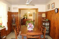 14 Link St, Bingara NSW 2404 $260,000 Enjoy the comfort of this inviting home, ideally located close to the main street in Bingara. There are lovely views of distant hills and farmland on the quiet end of Link Street. It's always been carefully maintained, and includes all the convenience, cosiness and qualities of country living. For Investment or Lifestyle, this is a beauty well worth inspection. Owner is retiring. FEATURES: 3 bedrooms (main with built-ins and ensuite) Spacious lounge room with tailored curtains, blinds and window awnings, rev. cycle a/c. Kitchen/Dining evap. a/c, simple u-shape design with overhead cupboards, elec. Stove/oven, rainwater to kitchen sink Formal Dining Large hallway storage cupboards Sunroom with more built-in storage, new timber shutters Main bathroom shower, toilet, large vanity Laundry good size, includes elec. Hot water system Front and back patio with non-slip tiles/steps Double lock-up garage with workshop and covered fernery Established garden PLUS: New roof Fully fenced Always well maintained