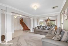 2 Aurina Drive Hidden Valley VIC 3756 $750,000 - $800,000 Positioned opposite the Hidden Valley Golf Course, this house has some of the best views in the area. With four large bedrooms, master with full ensuite and spa bath and dual WIRs, second also with ensuite and WIR and 3rd and 4th with WIRs this house has that extra touch of luxury. The formal lounge and dining is complemented by the modern and fresh kitchen and adjoining theatre room, living area and under-roof inside/outside alfresco area. The beautiful solid timber staircase leads up to the four spacious bedrooms and an extra family/TV area. A good sized study, and large laundry with a huge linen press, under stair storage, ducted vacuum, and solar panels, all add to this house which is a credit to the current owners and is kept in beautiful condition. This large 1000m2 block means there is ample room for caravans or for entertainment or for the kids to play.