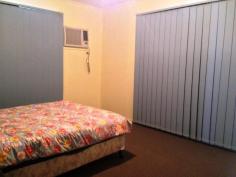 34 Wattle St Blackwater QLD 4717 $180,000 This three bedroom family home complete with huge 12m x 8m shed boasting power, tv & phone connections, whirly birds and big enough to house four cars would be appreciated in anyones standards. Cemented area between the shed and the house means entertaining is a breeze. Upon entering the 698sq m block you are impressed by the front deck, hedged surrounds and great car parking facilities. To one side of the home is a single carport with cemented area to fit a few more cars comfortably without even considering the huge shed out the front. Being a corner block you have fully cemented driveways to either street for ease of parking. Inside you are greeted by a large open plan living area cooled by two air conditioners, with new carpet flowing from the lounge down the hallway and into the bedrooms. The modern kitchen with ample bench space also has overhead cupboards to complement this area. The dining area is suitable for a large gathering with an office nook around the corner. A practical addition to any home. The double sink, wall oven, hotplates and rangehood with vinyl flooring finishes this area off nicely. The bathroom has a sliding glass door over the shower bath, white vanity unit and vinyl floor for ease of cleaning also to the separate toilet. Tiled flooring to the laundry area makes a statement in itself. This is a nice place to come home to with new interior paint, hallway cupboards, ceiling fans, verticals, air conditioning to two bedrooms with wardrobes to three, screens and exterior awnings for coolness.