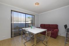 Unit 2 180 Eighth Ave Inglewood WA 6052 $385,000 to $399,000 BE THE FIRST TO VIEW!! CLOSE TO PERTH CITY, CAFE STRIP, HALF HOUR TO BEACHES This townhouse is nestled in a quiet lane a stone’s throw from the heart of the thriving Beaufort Street cafe strip. Literally walk around the corner to the cafes, shops and bus! In a small complex of only five with just one adjoining neighbour, this fab townhouse boasts: ● Good sized kitchen with gas hot plates and a pantry ● Lounge room and separate meals area ● Large master bedroom with His ‘n’ Hers built-in robes ● 2 other good sized bedrooms or use one for the home office ● Separate toilets upstairs and downstairs ● 2 reverse cycle air-conditioners ● Gabled carport & extra visitor parking ● Private rear courtyard for the BBQ and entertaining your friends ● Solid brick garden shed for extra storage ● New modern front window awnings What more could you want, a fabulous home that you can just move into and enjoy all the amenities that this city suburb has to offer - close to public transport, supermarkets plus gourmet stores, not to mention restaurants and pubs, the list just goes on and on.