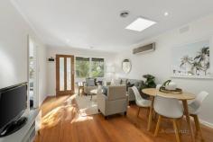 3/47 Wood Street Templestowe VIC 3106 $500,000 - $550,000 Positioned on a sub divided corner allotment enjoying its own street frontage in this exclusive green pocket just minutes walk to your morning latte at Templestowe Village or a peaceful stroll to the Yarra Parklands, this terrific elevated single level home represents an exceptional opportunity for couples, downsizers or investors. Smartly presented with 2 sizeable bedrooms, updated bathroom with double rainhead shower (sep WC) and open plan living/dining flooded with sunlight and natural warmth. A fully equipped kitchen with Smeg s/s appliances is complemented by a low-care rear decked garden and large front verandah to soak up the blissful atmosphere. Additionally, the home boasts a large studio area off the garage ideal for a home office setup or hobby room. Just minutes to Finns Reserve, the Main Upper Yarra Trail and Westerfolds Park. Walk to city and school buses and close to Westfield Doncaster and the freeway. Freshly painted and featuring GDH, A/C split system, laundry with storage, garden shed and a single remote garage.